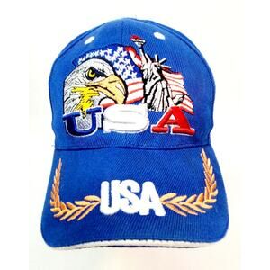 CTS Hats USA Patriotic Baseball Cap Hat Adjustable Eagle Flag Statue of Liberty
